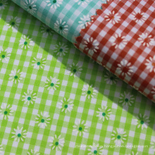 Fashion printed cotton yarn dyed fabric for tablecloth